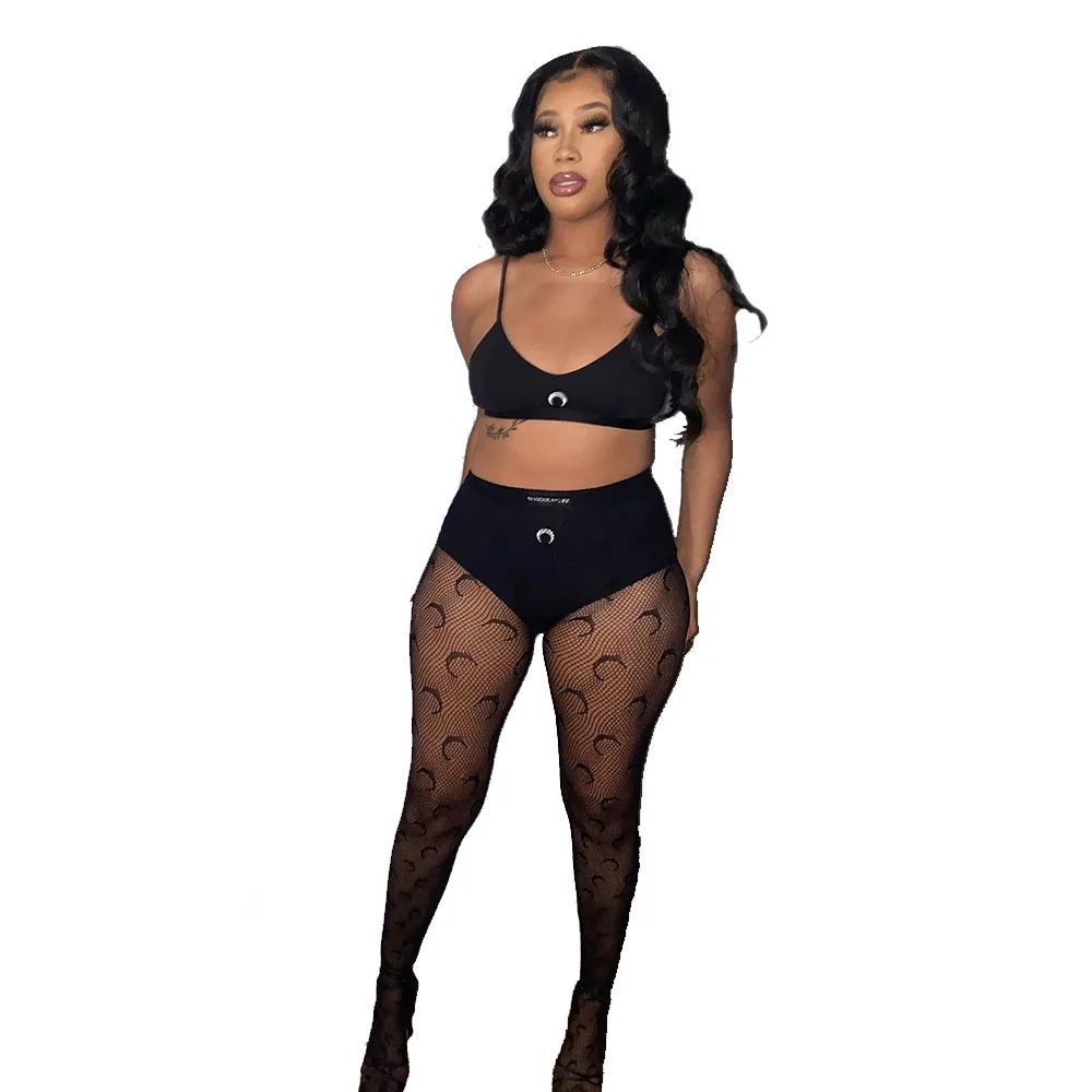 Summer Clothing Printing Mesh Pants Suit Women Sexy Lace 2 Piece Outfit Slim Fit Two Piece Set 2022
Summer Clothing Printing Mesh Pants Suit Women Sexy Lace 2 Piece Outfit Slim Fit Two Piece Set 2022