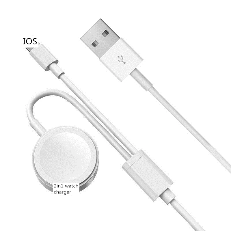 2 in 1 Wireless Charger for Apple Watch Magnetic Charger USB Cable 1M for iWatch Series 6 5 4 3 2 1, White
2 in 1 Wireless Charger for Apple Watch Magnetic Charger USB Cable 1M for iWatch Series 6 5 4 3 2 1, White