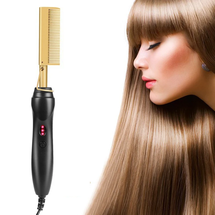 OEM customized logo 2021 New Style Mini Temple Comb Copper Color Electric Hot Comb Electric Hair Straightener
OEM customized logo 2021 New Style Mini Temple Comb Copper Color Electric Hot Comb Electric Hair Straightener