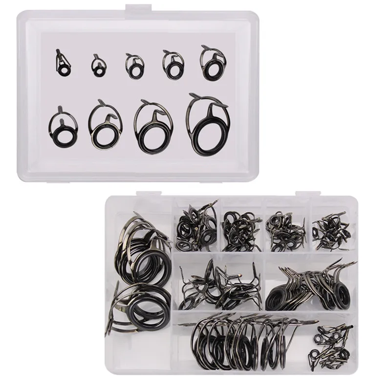 85pcs/box Fishing Rod Guide With Top Guide Fishing Tackle Set Fishing Tool Accessory Rod Guides Ring, Black
85pcs/box Fishing Rod Guide With Top Guide Fishing Tackle Set Fishing Tool Accessory Rod Guides Ring, Black