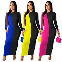 A090022 cheap apparel long sleeve solid patchwork maxi length latest design fashion woman solid long elegant dress
A090022 cheap apparel long sleeve solid patchwork maxi length latest design fashion woman solid long elegant dress