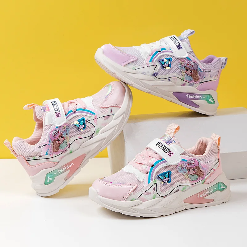 Girls Sneakers Spring Festival Mesh Panel Kids Clunky Sneaker Soft Bottom Comfortable Magic Paste Girls' New Running Shoes
Girls Sneakers Spring Festival Mesh Panel Kids Clunky Sneaker Soft Bottom Comfortable Magic Paste Girls' New Running Shoes