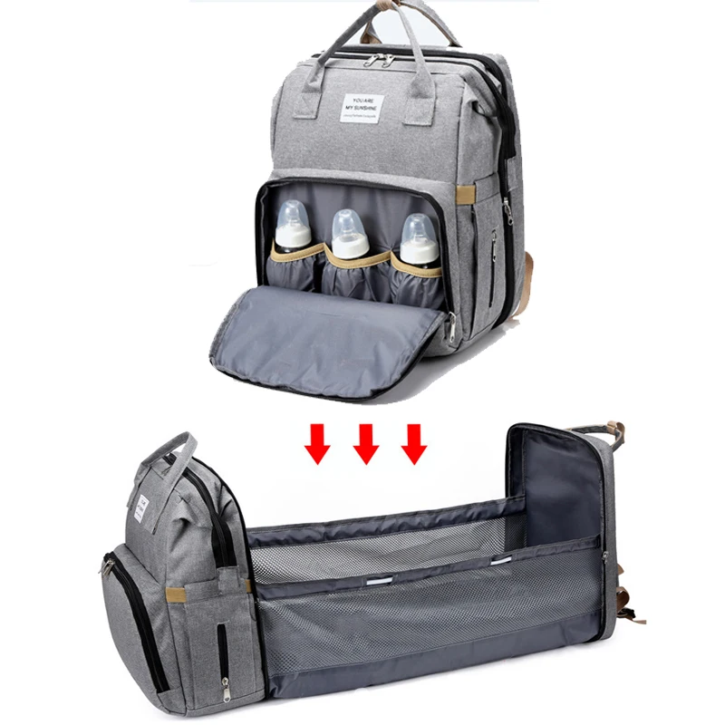 Portable convertible folding crib hanging baby Stroller diaper organizer bag changing bed backpack with usb, Customized color
Portable convertible folding crib hanging baby Stroller diaper organizer bag changing bed backpack with usb, Customized color