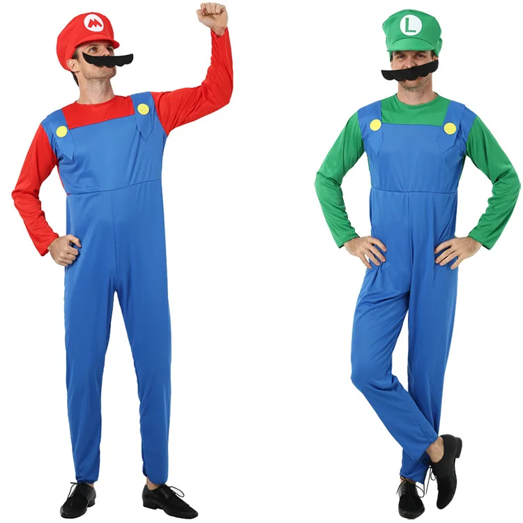 Super Mario Luigi Bros Plumber Outfit Stage Party Performance Costume Adult Mario Clothes
Super Mario Luigi Bros Plumber Outfit Stage Party Performance Costume Adult Mario Clothes
