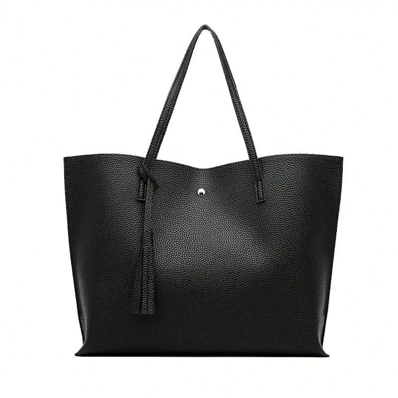 Chic Vegan PU Leather Litchi Pattern Tote Shoulder Bag Big Capacity Tassel Handbag Purse for Woman
Chic Vegan PU Leather Litchi Pattern Tote Shoulder Bag Big Capacity Tassel Handbag Purse for Woman