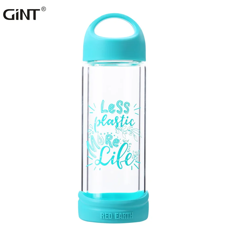 GiNT 370ml Custom Design Logo Portable Handled Double Wall Glass Water Bottle for Drinking Water Directly, Customized colors acceptable
GiNT 370ml Custom Design Logo Portable Handled Double Wall Glass Water Bottle for Drinking Water Directly, Customized colors acceptable