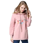 Women's New Cartoon Pink Hooded Sweatshirt Comfortable and Warm Oversized Sweatshirt Girls Hoodies