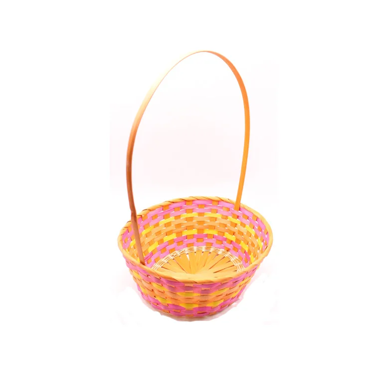 New Hot Sale woven holiday easter basket bamboo gift basket flowers and christmas empty gift hamper basket with handle, Customized color
New Hot Sale woven holiday easter basket bamboo gift basket flowers and christmas empty gift hamper basket with handle, Customized color