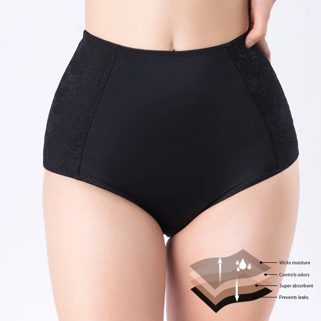 4-Layer Leakproof Women Briefs Mesh Breathable Menstruation Physiological Pants High Waist Menstrual Panties, Customized
4-Layer Leakproof Women Briefs Mesh Breathable Menstruation Physiological Pants High Waist Menstrual Panties, Customized