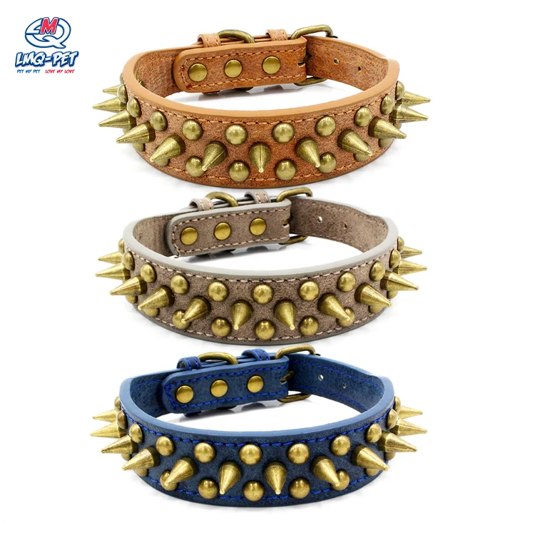 Studded PU Leather Spiked Dog Collar Spiked Dog Collar with Rivet Durable Pet Collar for Large Dogs, Picture
Studded PU Leather Spiked Dog Collar Spiked Dog Collar with Rivet Durable Pet Collar for Large Dogs, Picture