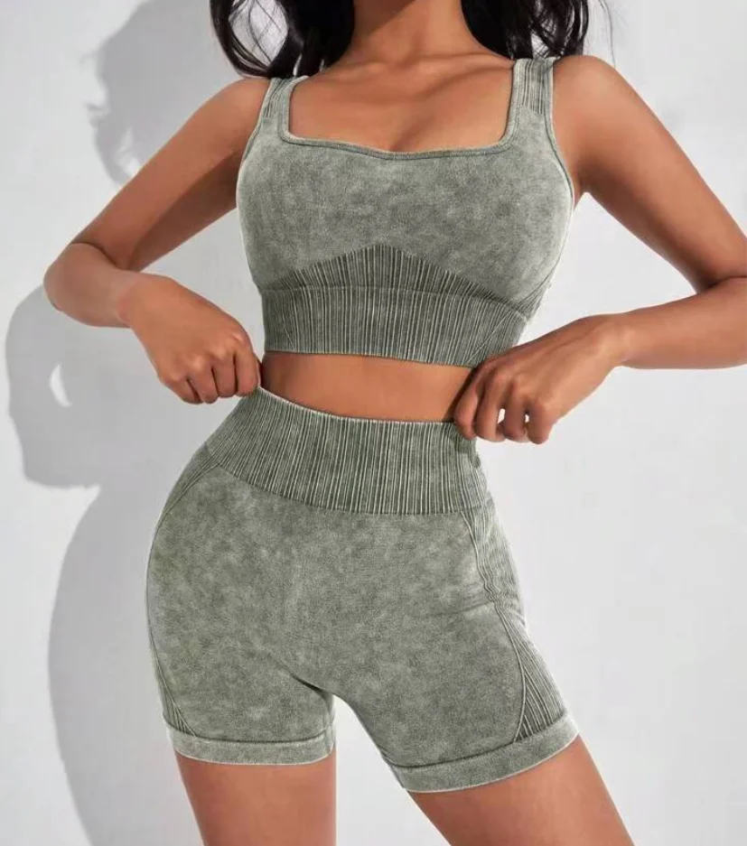 High Quality Acid Wash Two Piece Biker Shorts Set Butt Lift Seamless Women Fitness Gym Yoga Active Wear
High Quality Acid Wash Two Piece Biker Shorts Set Butt Lift Seamless Women Fitness Gym Yoga Active Wear