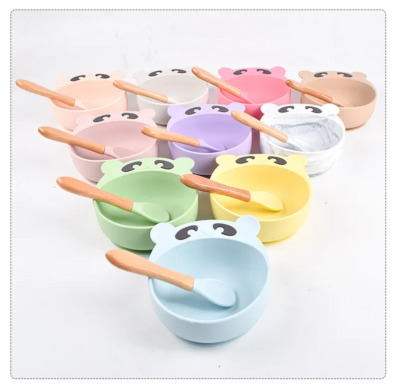Cute Bear Silicone Baby Suction Bowls With Wooden Spoon Set Feeding Food Silicon Bowl Babi Dinner For Kids Gift, Multicolor
Cute Bear Silicone Baby Suction Bowls With Wooden Spoon Set Feeding Food Silicon Bowl Babi Dinner For Kids Gift, Multicolor