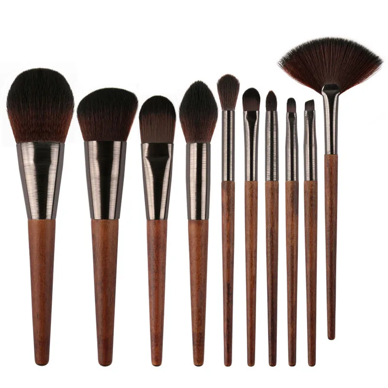 10pcs Pro High Quality Vegan Synthetic Make Up Brushes Luxury Professional Private Label Makeup Brush Set With Bag, Brown
10pcs Pro High Quality Vegan Synthetic Make Up Brushes Luxury Professional Private Label Makeup Brush Set With Bag, Brown