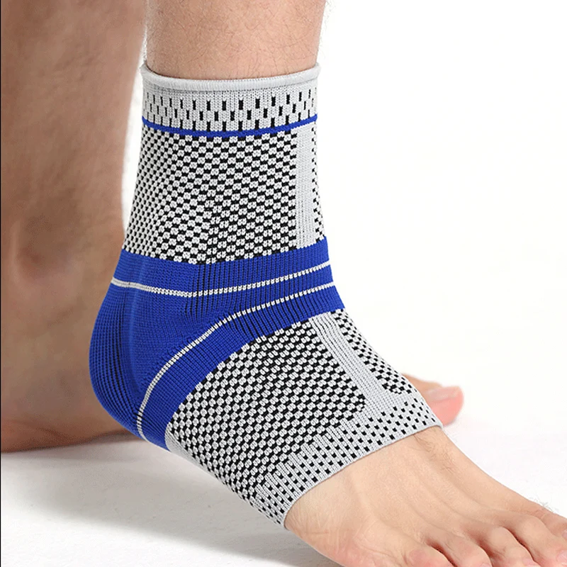 

Wholesale Elastic Silicone Gel Sports Ankle Compression Support Sleeve Ankle Brace for Joint Pain, Plantar Fasciitis, Blue, oem