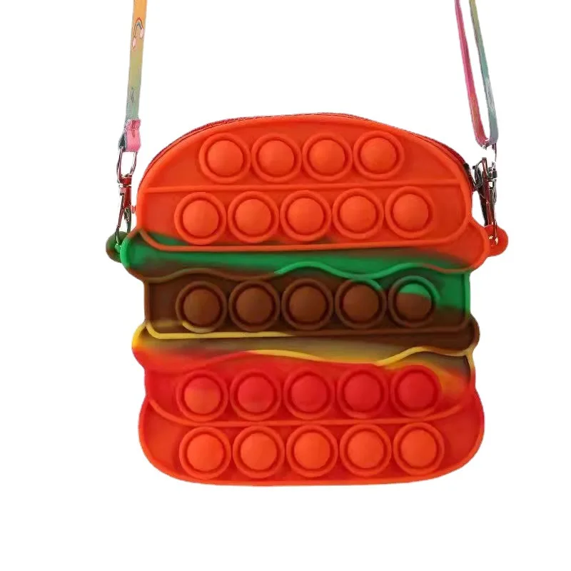 Cute Food Wallet Toy Push Bubble Purse Sensory Messenger Bag Storage Fidget Hamburger Coin Bag Purse with StrapHot
Cute Food Wallet Toy Push Bubble Purse Sensory Messenger Bag Storage Fidget Hamburger Coin Bag Purse with StrapHot
