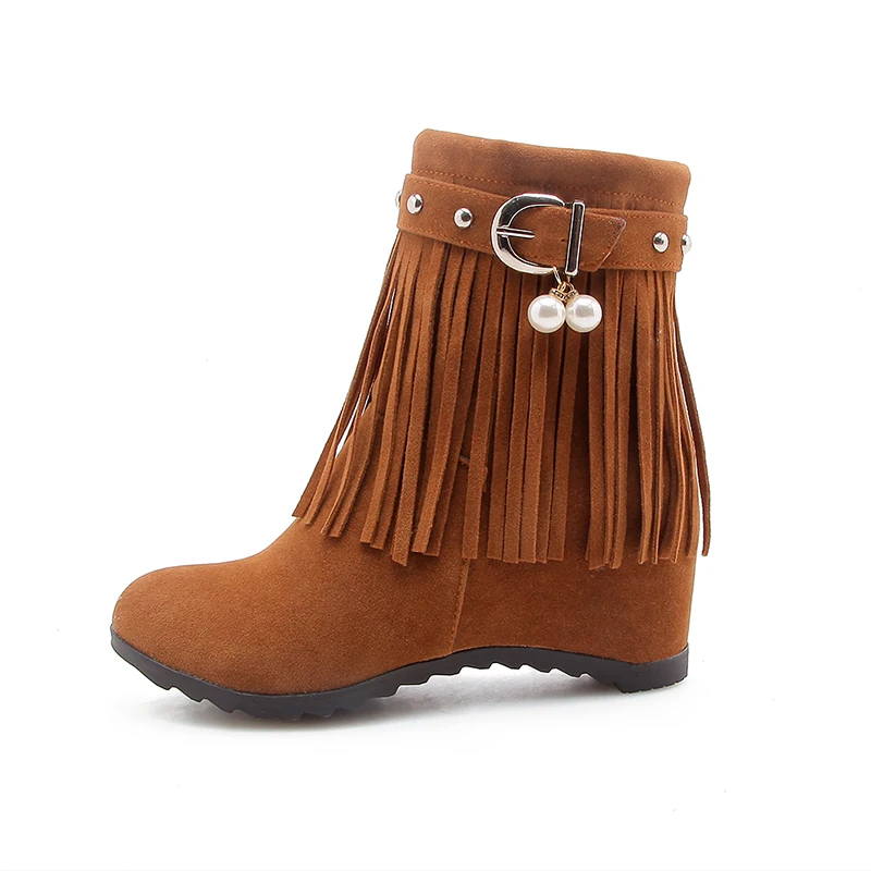 Winter Fall Women's Frosted Leather Boots red Fashion Snow Tassel Boot, Black/yellow/black/pink
Winter Fall Women's Frosted Leather Boots red Fashion Snow Tassel Boot, Black/yellow/black/pink