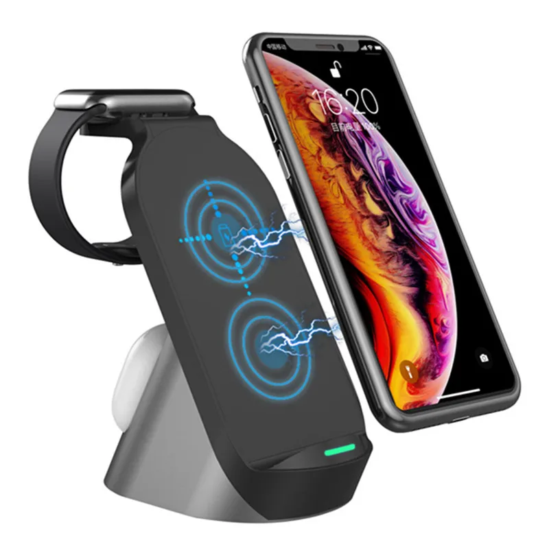 Fast 15W 3 in 1 Qi Wireless Charger Stand For Apple Watch and Mobile Phone, Black,white
Fast 15W 3 in 1 Qi Wireless Charger Stand For Apple Watch and Mobile Phone, Black,white