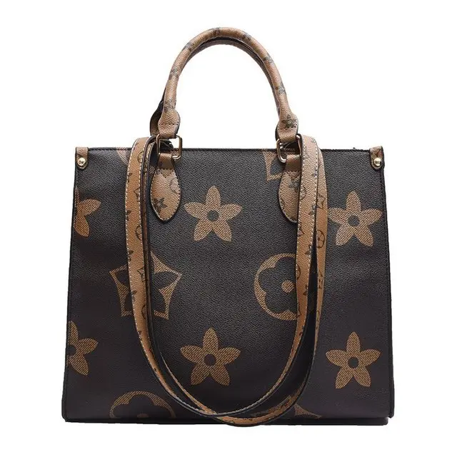 Large capacity Best selling new handbags in Europe and America printed messenger shopping bag, Green & brown
Large capacity Best selling new handbags in Europe and America printed messenger shopping bag, Green & brown