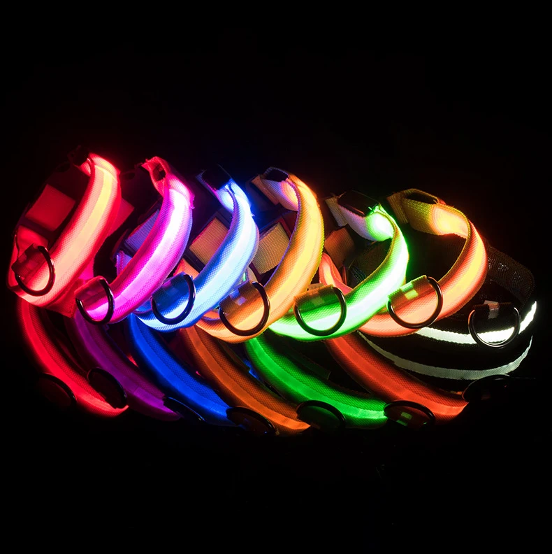 High Quality Waterproof Led Dog Collar Adjustable Flashing Light Dog Collar Harness Glow In The Dark
High Quality Waterproof Led Dog Collar Adjustable Flashing Light Dog Collar Harness Glow In The Dark