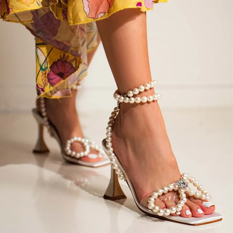 Summer Women's Rhinestone Lace Up Stiletto Sandals Bow Pearl High Heels Shoes, Colors
Summer Women's Rhinestone Lace Up Stiletto Sandals Bow Pearl High Heels Shoes, Colors