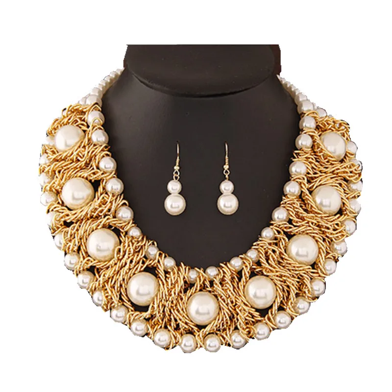 2021 Hot Selling Charm Fashion Popular Bohemian Big Pearl African Necklaces Earrings Set Women, Picture shows
2021 Hot Selling Charm Fashion Popular Bohemian Big Pearl African Necklaces Earrings Set Women, Picture shows