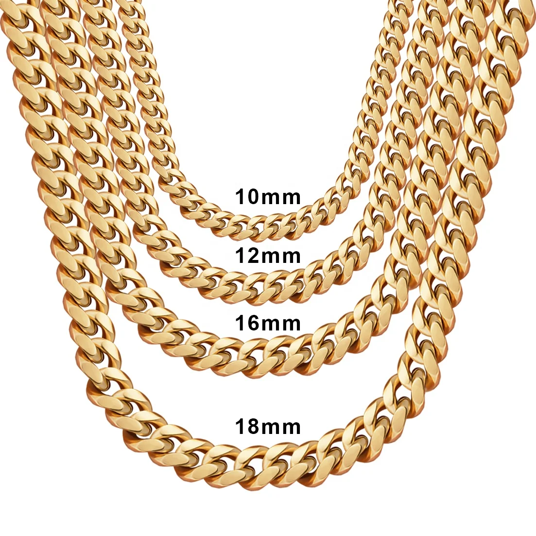 Hot Sale Gold Necklace Jewelry Mens Cuban Chain Stainless Steel Miami Cuban Chain Hip Hop Necklace 
Hot Sale Gold Necklace Jewelry Mens Cuban Chain Stainless Steel Miami Cuban Chain Hip Hop Necklace