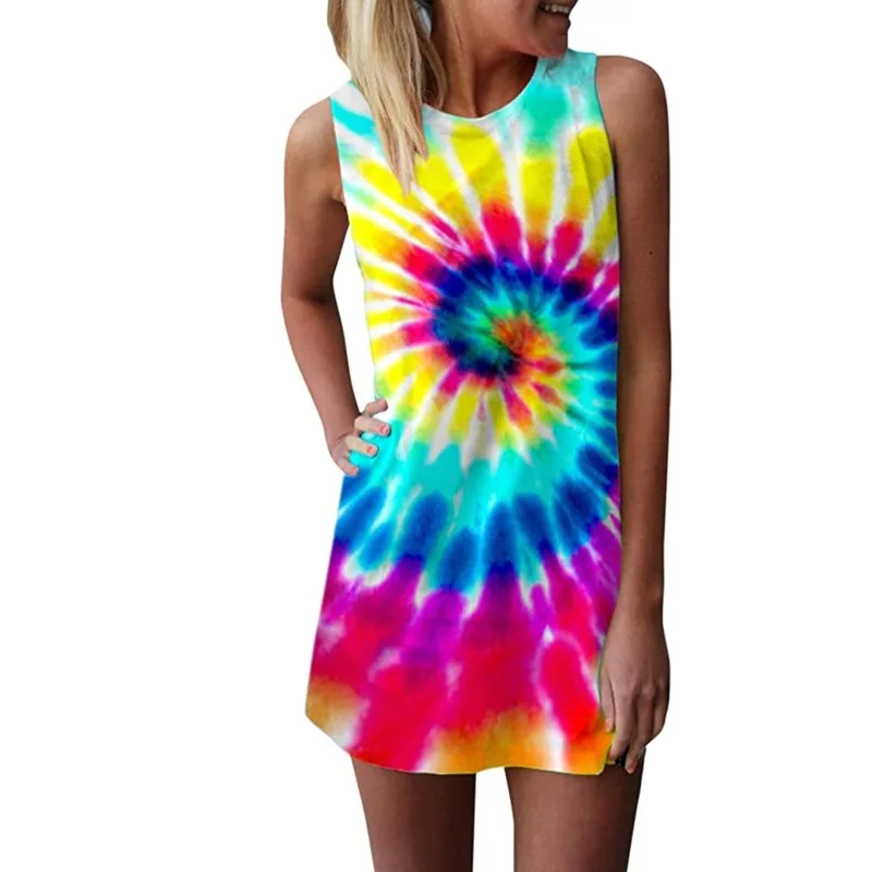 2021 Fashion Summer Casual Tie dye Sleeveless dresses t shirt dress for women vest dress, Picture color
2021 Fashion Summer Casual Tie dye Sleeveless dresses t shirt dress for women vest dress, Picture color