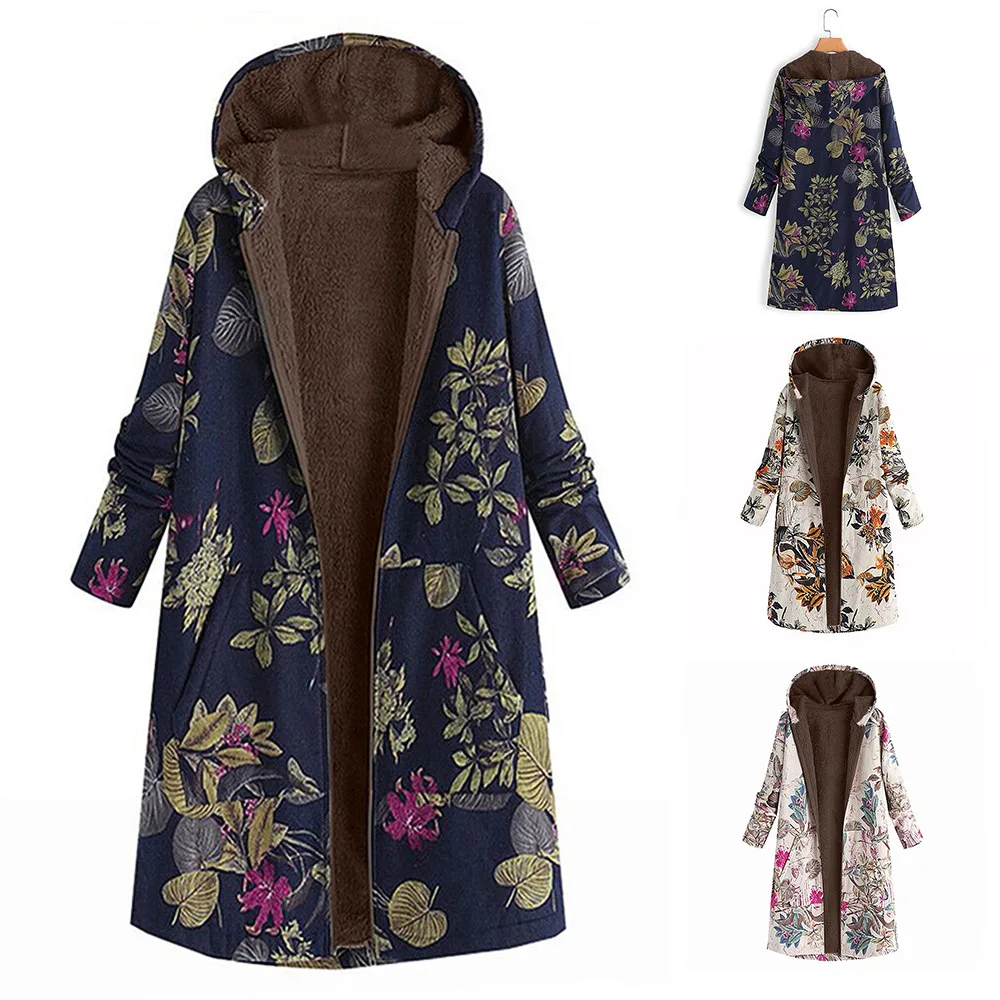 2021 Spring New Retro Printed Cotton Jacket Hooded Zipper Long Plus Velvet Women's Coat Jacket
2021 Spring New Retro Printed Cotton Jacket Hooded Zipper Long Plus Velvet Women's Coat Jacket