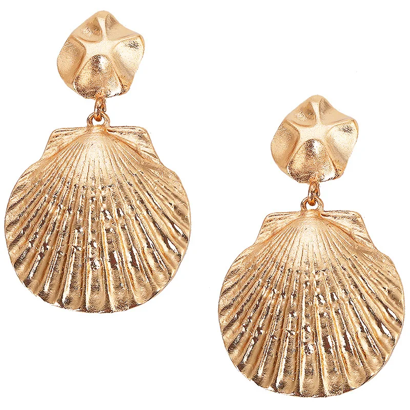 Popular flower alloy metal shell shape women earring for party high quality wholesale jewelry
Popular flower alloy metal shell shape women earring for party high quality wholesale jewelry