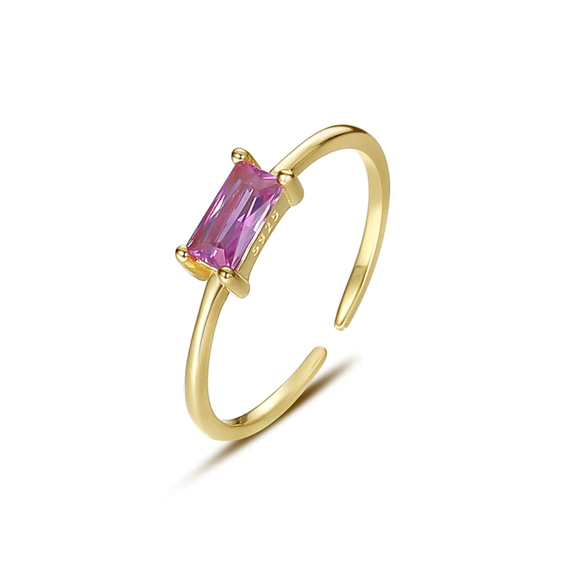 Minimalist 925 sterling silver gold plated colorful cubic zircon baguette Rings women
Minimalist 925 sterling silver gold plated colorful cubic zircon baguette Rings women