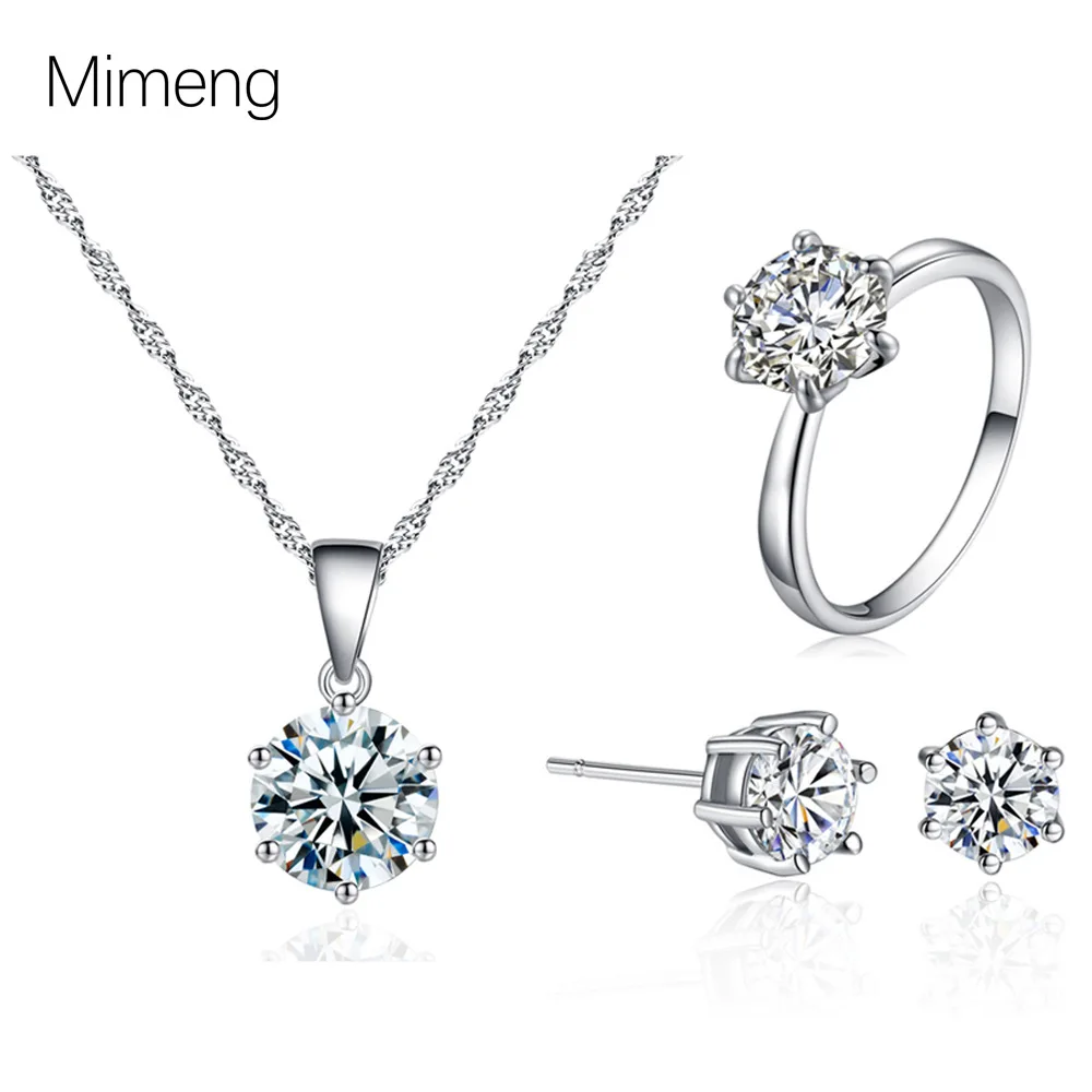 Simple Six-claw Zircon Set Earrings Necklace Ring Three-piece Small Fresh Jewelry Set Foreign Trade Copper Set, Custom color
Simple Six-claw Zircon Set Earrings Necklace Ring Three-piece Small Fresh Jewelry Set Foreign Trade Copper Set, Custom color
