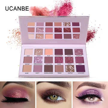 

18 colours European and American UCANBE new product Aromas makeup palette desert rose eye shadow palette, As photo