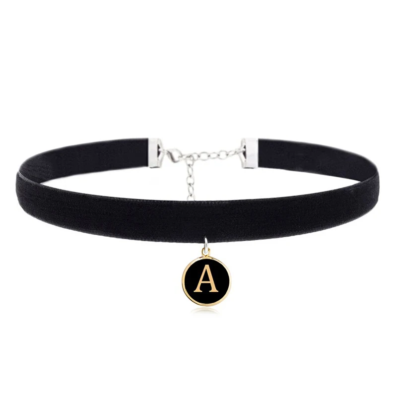 Wholesale Fashion Kids Jewelry Black Polyester Letter A Pendant Charm Choker Necklace For Women Girl
Wholesale Fashion Kids Jewelry Black Polyester Letter A Pendant Charm Choker Necklace For Women Girl