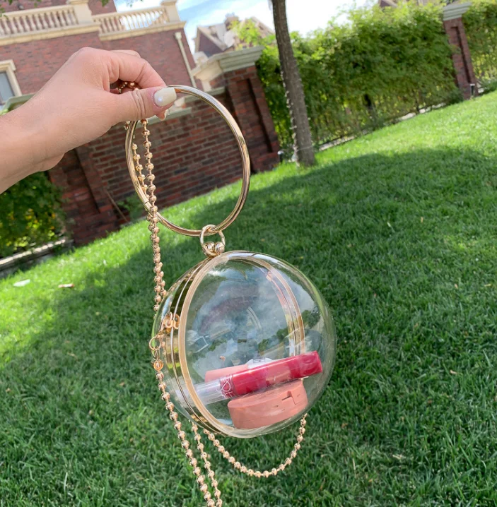 Wedding Party Clutch Handbag Women Transparent Evening Bag Women's Clear Acrylic Bag Mini Round Ball Shape Purse, Customizable
Wedding Party Clutch Handbag Women Transparent Evening Bag Women's Clear Acrylic Bag Mini Round Ball Shape Purse, Customizable