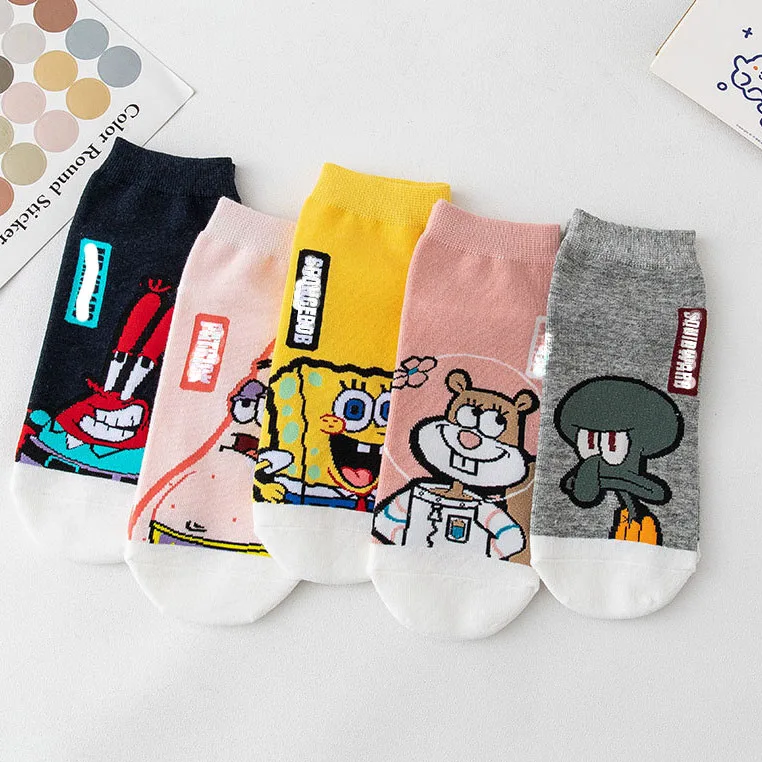 Wholesale Breathable Elastic Sponge-bob Squid-ward Patrick Cartoon Invisiable Socks Women Low cut Sox, Custom color
Wholesale Breathable Elastic Sponge-bob Squid-ward Patrick Cartoon Invisiable Socks Women Low cut Sox, Custom color