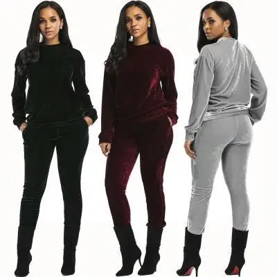 Winter Ladies Sportswear 2 Piece Set In Velvet Women's Casual Tracksuits Track Suit Women Clothing Set
Winter Ladies Sportswear 2 Piece Set In Velvet Women's Casual Tracksuits Track Suit Women Clothing Set