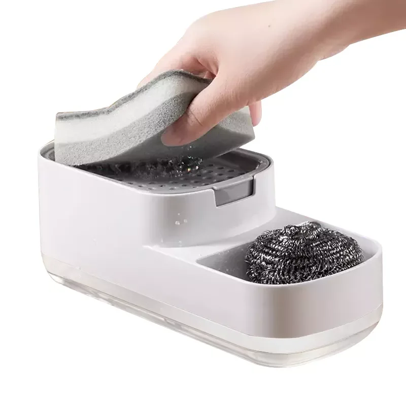 Innovation 3 in 1 automatic Soap Dispenser Liquid Sponge Holder Manual Press Bathroom Kitchen Soap Dispenser
Innovation 3 in 1 automatic Soap Dispenser Liquid Sponge Holder Manual Press Bathroom Kitchen Soap Dispenser