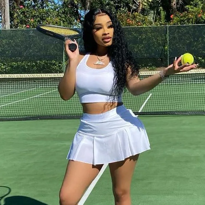 2021 White Pantskirt Sports Wear Ladies Summer 2pc Crop Top Pleated Short Skirt Sets Tennis Skort Two Piece Women Skirts Set, White,red,orange,pink,black,royal blue
2021 White Pantskirt Sports Wear Ladies Summer 2pc Crop Top Pleated Short Skirt Sets Tennis Skort Two Piece Women Skirts Set, White,red,orange,pink,black,royal blue