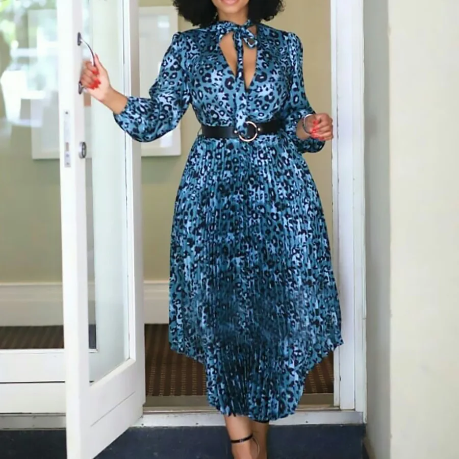 Hot selling wholesale autumn new product long sleeve printing V-neck big pleated dress D137T, Picture shown
Hot selling wholesale autumn new product long sleeve printing V-neck big pleated dress D137T, Picture shown