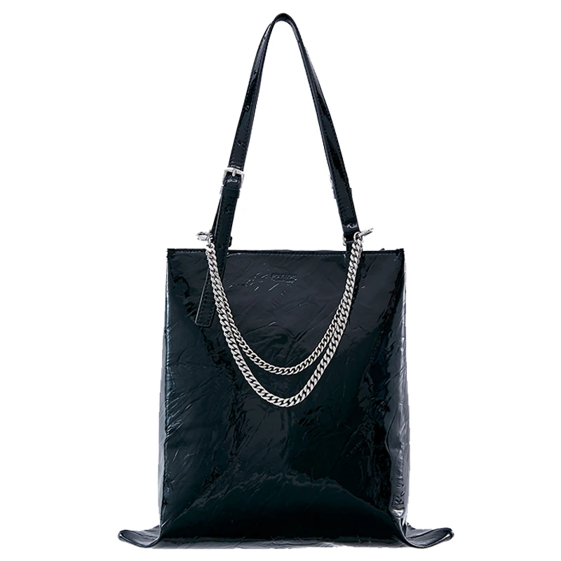 personality large-capacity lady tote bags natural high-quality first layer cowhide handbag chain women one shoulder bag, Black
personality large-capacity lady tote bags natural high-quality first layer cowhide handbag chain women one shoulder bag, Black
