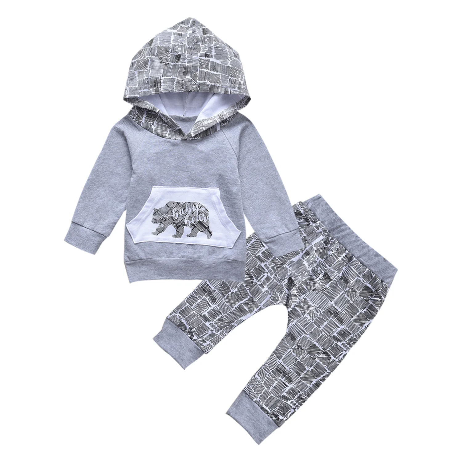 factory direct sales Children's wear 2Pcs Baby Boy Hooded Pocket T-Shirt Top+ Cartoon Pant Cute Warm Outfit boy clothes set
factory direct sales Children's wear 2Pcs Baby Boy Hooded Pocket T-Shirt Top+ Cartoon Pant Cute Warm Outfit boy clothes set