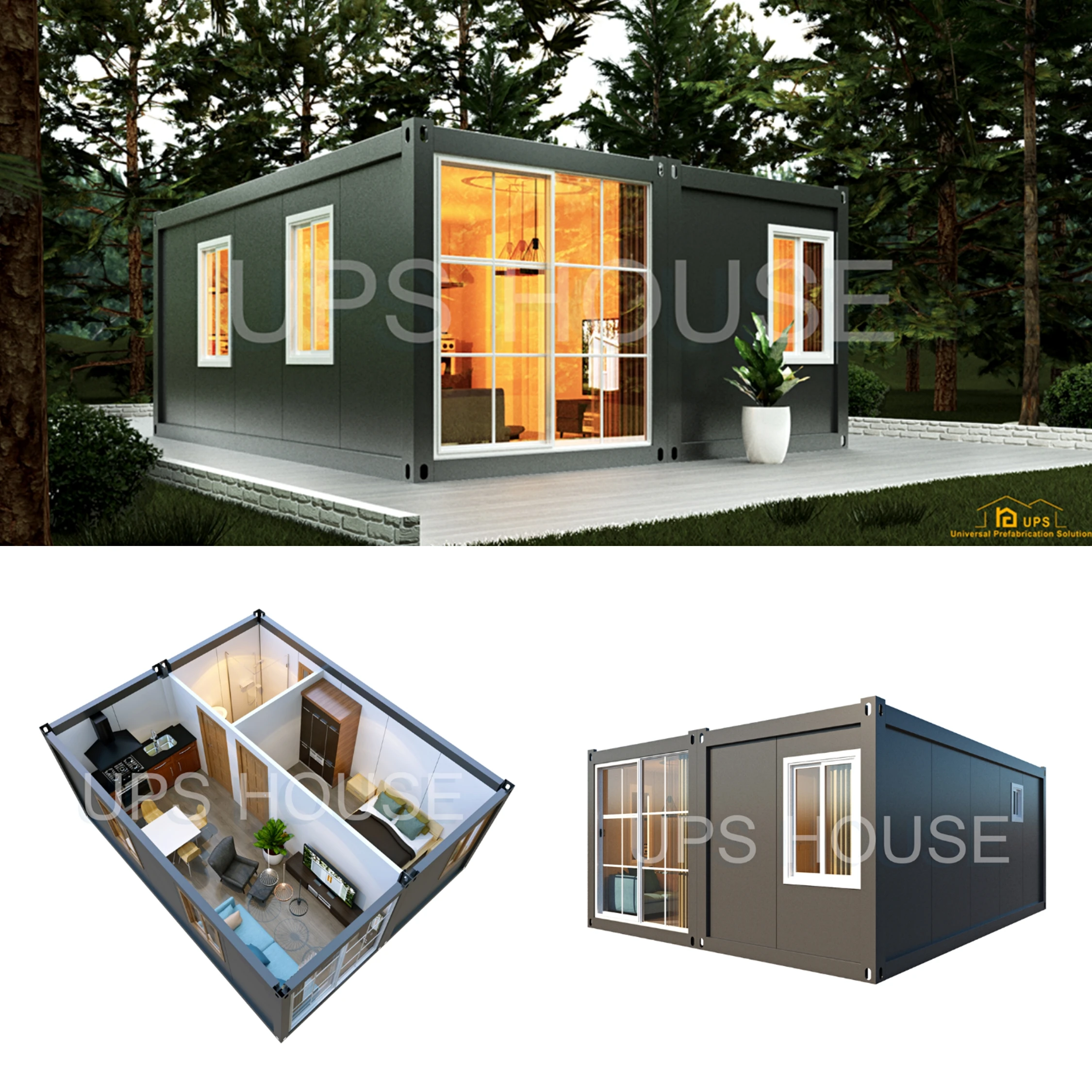 ups 2020 new style flat pack 20ft container house