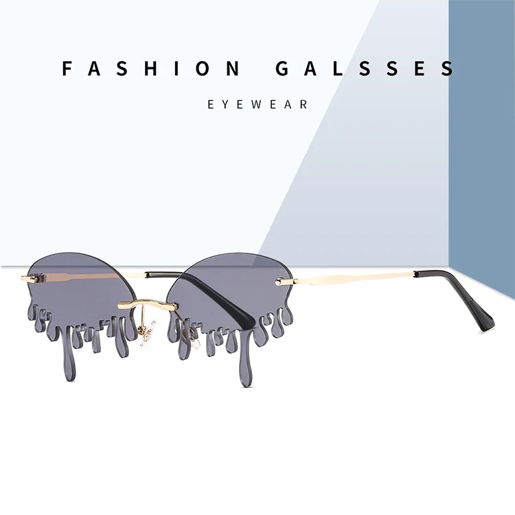 Fashion Personality Womens Exaggerated Tears Colorful Ocean Tears Luxury shades Sunglasses Rimless Sunglasses
Fashion Personality Womens Exaggerated Tears Colorful Ocean Tears Luxury shades Sunglasses Rimless Sunglasses