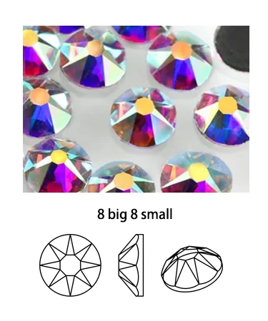 round diamante gems