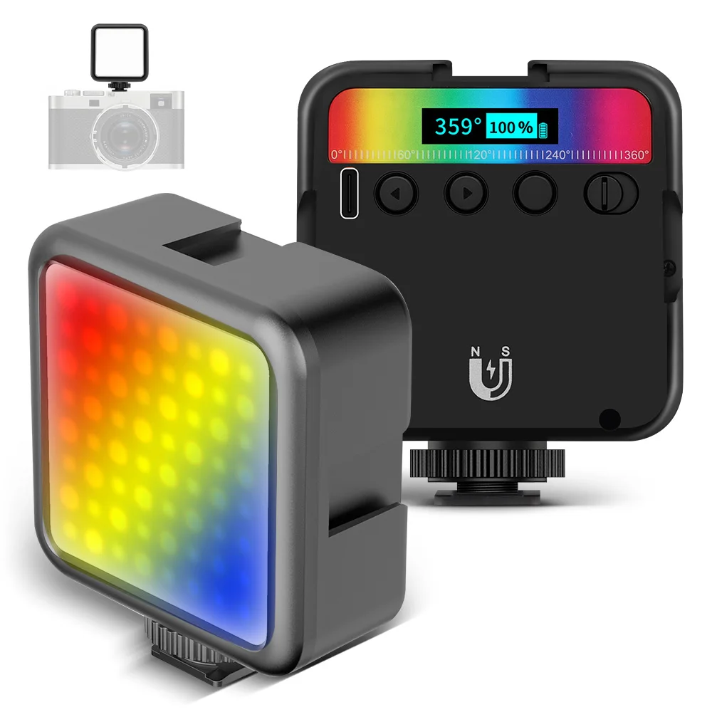 Mini portable rechargeable RGB LED light Video Light Portable Mini Photo Studio Light
Mini portable rechargeable RGB LED light Video Light Portable Mini Photo Studio Light
