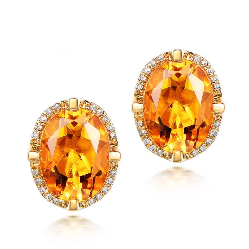 New Arrival European Geometric Crystal Stud Earrings Yellow Oval Cubic Zirconia Stud Earrings For Women
New Arrival European Geometric Crystal Stud Earrings Yellow Oval Cubic Zirconia Stud Earrings For Women