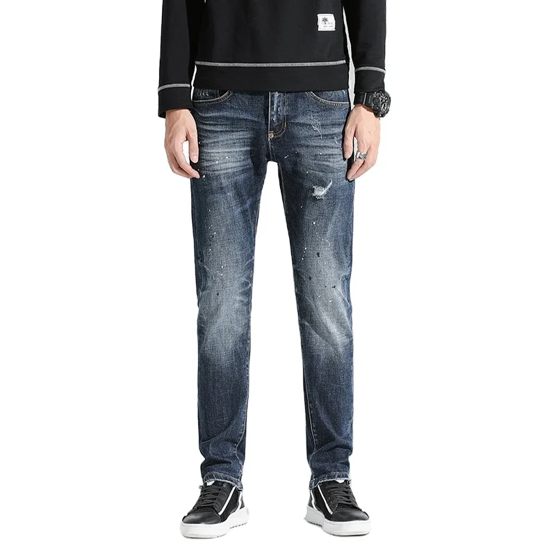 2021 Custom LOGO Jeans Spring Autumn Fashion New Men's Jeans Torn Paint Embellished Pattern Wash Jeans, Black
2021 Custom LOGO Jeans Spring Autumn Fashion New Men's Jeans Torn Paint Embellished Pattern Wash Jeans, Black