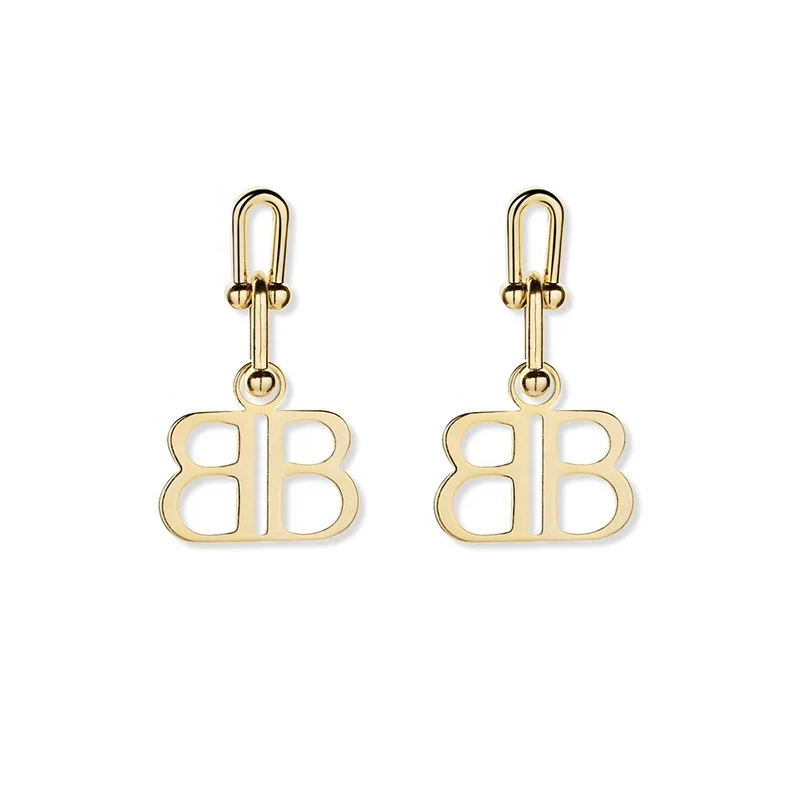 Custom Fashion Designer Jewelry Popular Brands Stainless Steel Hoop Earrings Gold Filled Letter B Earrings
Custom Fashion Designer Jewelry Popular Brands Stainless Steel Hoop Earrings Gold Filled Letter B Earrings