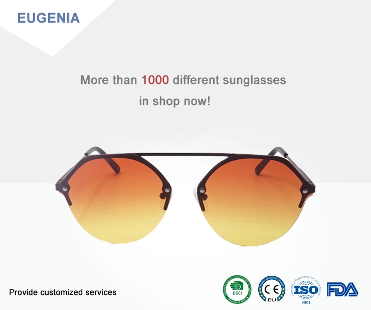 EUGENIA Customized 2020 Newest Products Gafas De Sol Fashion Frameless Sunglasses