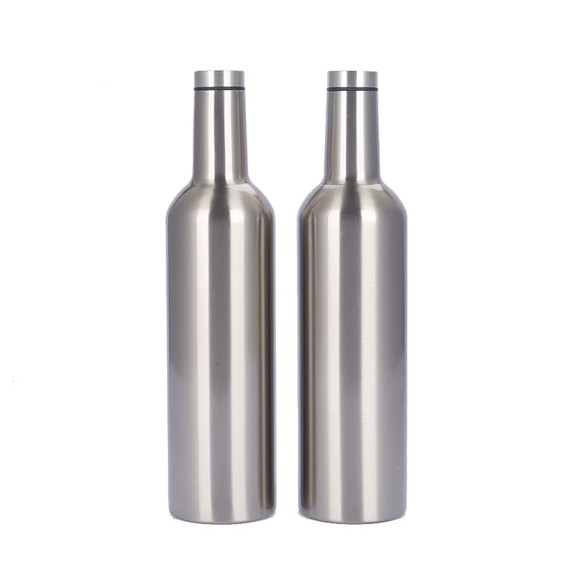 European and American double-layer vacuum wine bottle 304 stainless steel vacuum flask large capacity small mouth beer bottle mu, Customized color
European and American double-layer vacuum wine bottle 304 stainless steel vacuum flask large capacity small mouth beer bottle mu, Customized color